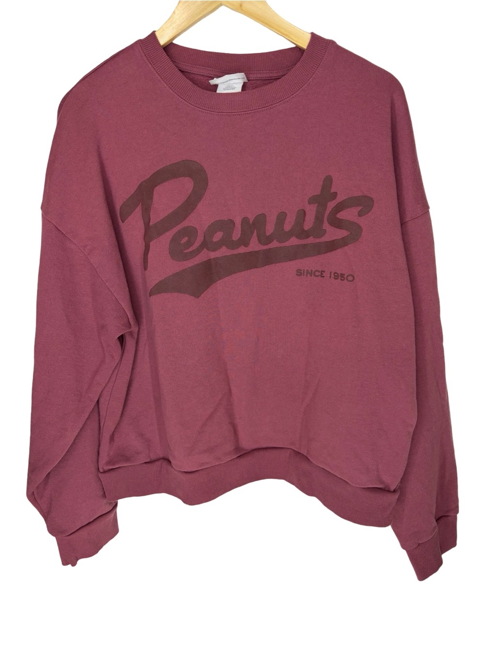 Peanuts snoopy Graphic Sweatshirt in Dusty Mauve large #130